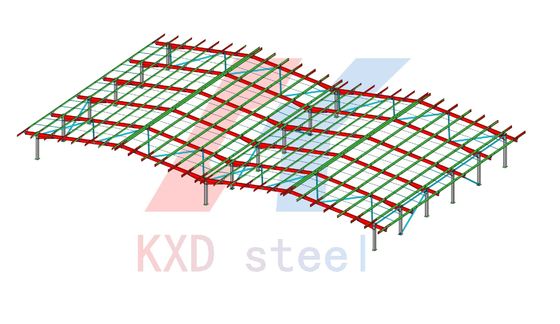 Cửa hàng kim loại công nghiệp tiền chế Multi Span Structural Steel Beams And Columns