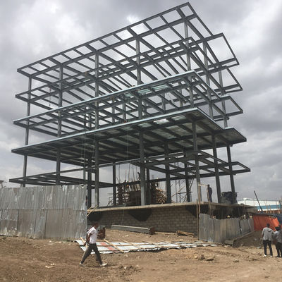 1 - 6 tầng Tòa nhà thép đa tầng Prefab Q355b Q235b Với cách điện tốt