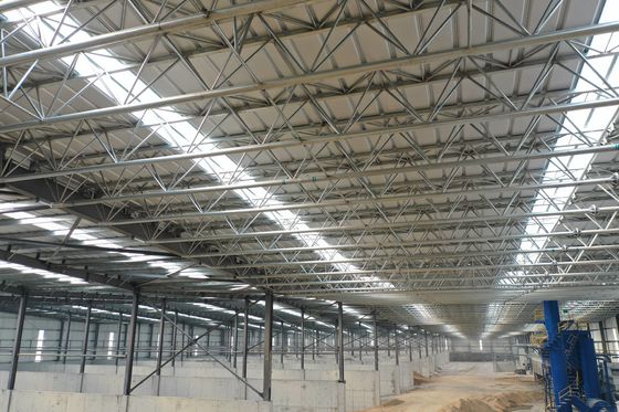 Xây dựng cấu trúc thép galvanized chống ăn mòn Xưởng kho khung kim loại tiền chế
