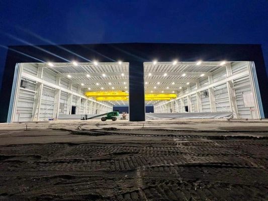 Tòa nhà kim loại chế tạo sẵn hiện đại Xây dựng Cấu trúc thép chế tạo sẵn Hangar máy bay