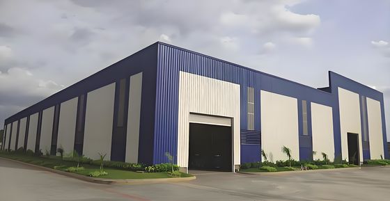 Xây dựng khung thép thương mại có thể tùy chỉnh Xây dựng hangar kim loại với cửa trượt
