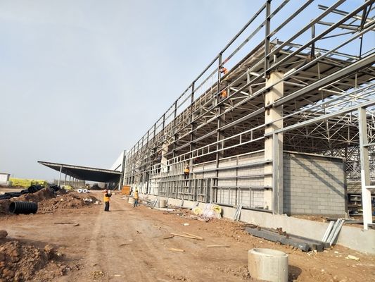 Thương mại Pre-Kỹ thuật cấu trúc thép kho dự trữ công nghiệp