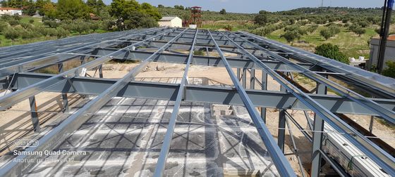 Tòa nhà kho thép công nghiệp với văn phòng Mezzanine