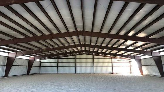 Khung kim loại kinh tế dễ dàng lắp ráp cấu trúc thép Prefab hangar