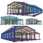 Kim loại Thép Prefabricated Shed Thép cấu trúc Xưởng Xưởng kho Tòa nhà