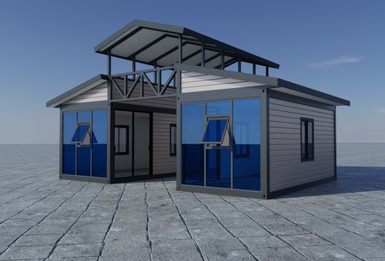Nhà lắp ghép di động cao cấp có thể mở rộng, tường kính, tấm PU, khu nghỉ dưỡng bãi biển, khu dân cư